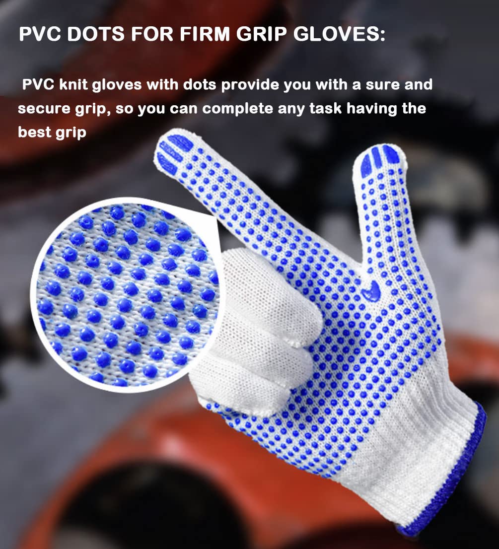 BetterRain Thickened Safety Work Gloves - Heavy Duty Elastic Work Gloves for Men & Women, Gardening, Driving & Construction - Durable Protective Gloves for Outdoor Work, DIY Projects & Industrial Use
