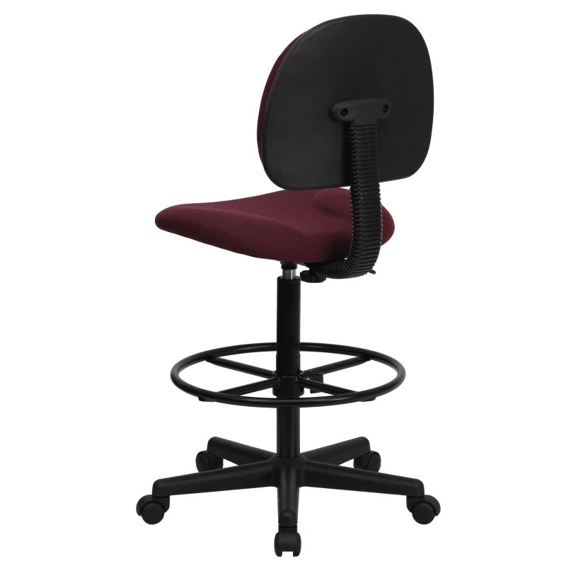 FLASH Patterned Fabric Drafting Chair BT 659 - Adjustable Height Office Chair for Artists, Architects & Designers - Ergonomic Stool for Drafting Table, Studio & Workspace