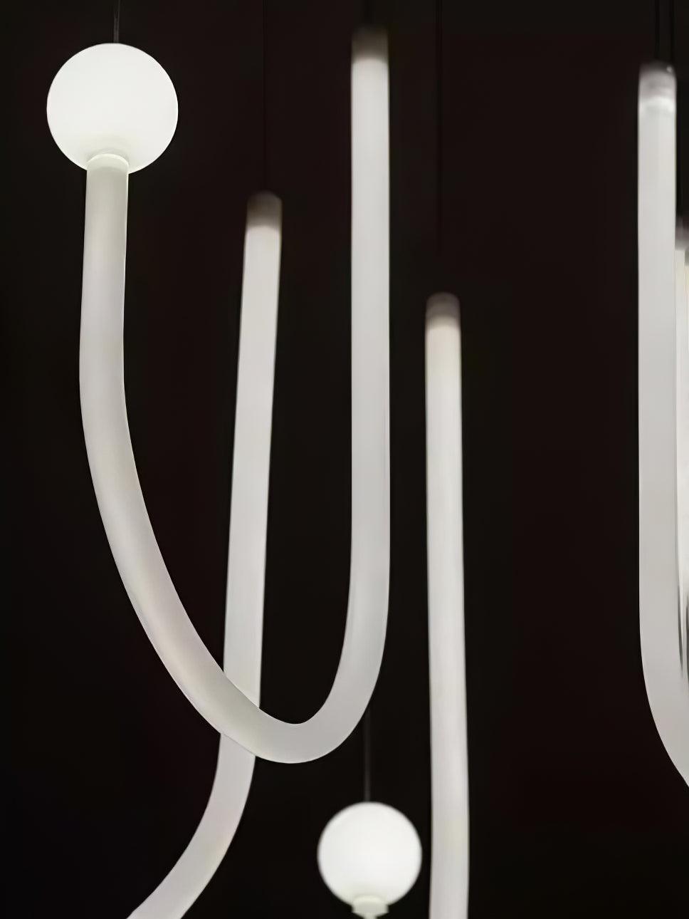 Modern Chord Point Pendant Light - Adjustable Hanging Fixture for Kitchen Island, Dining Room & Bedroom Lighting