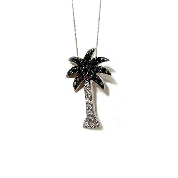 14K White Gold Black Diamond Pendant Necklace for Women - Elegant Jewelry Gift for Anniversary, Birthday & Special Occasions