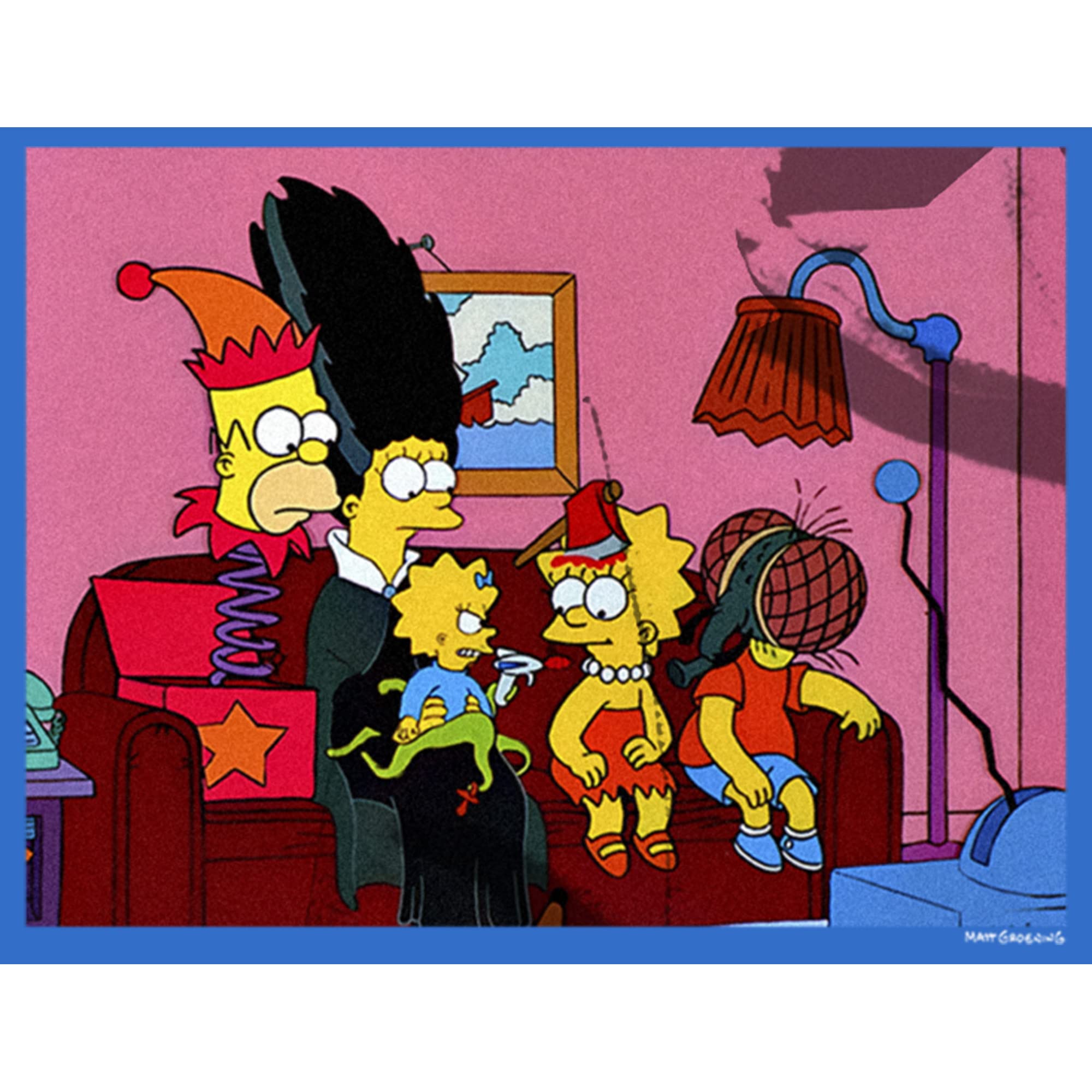 The Simpsons Horror Family Couch Pullover Hoodie for Men | Officially Licensed Cartoon Sweatshirt | Comfortable & Stylish Casual Wear for Fans, Halloween, and Lounge