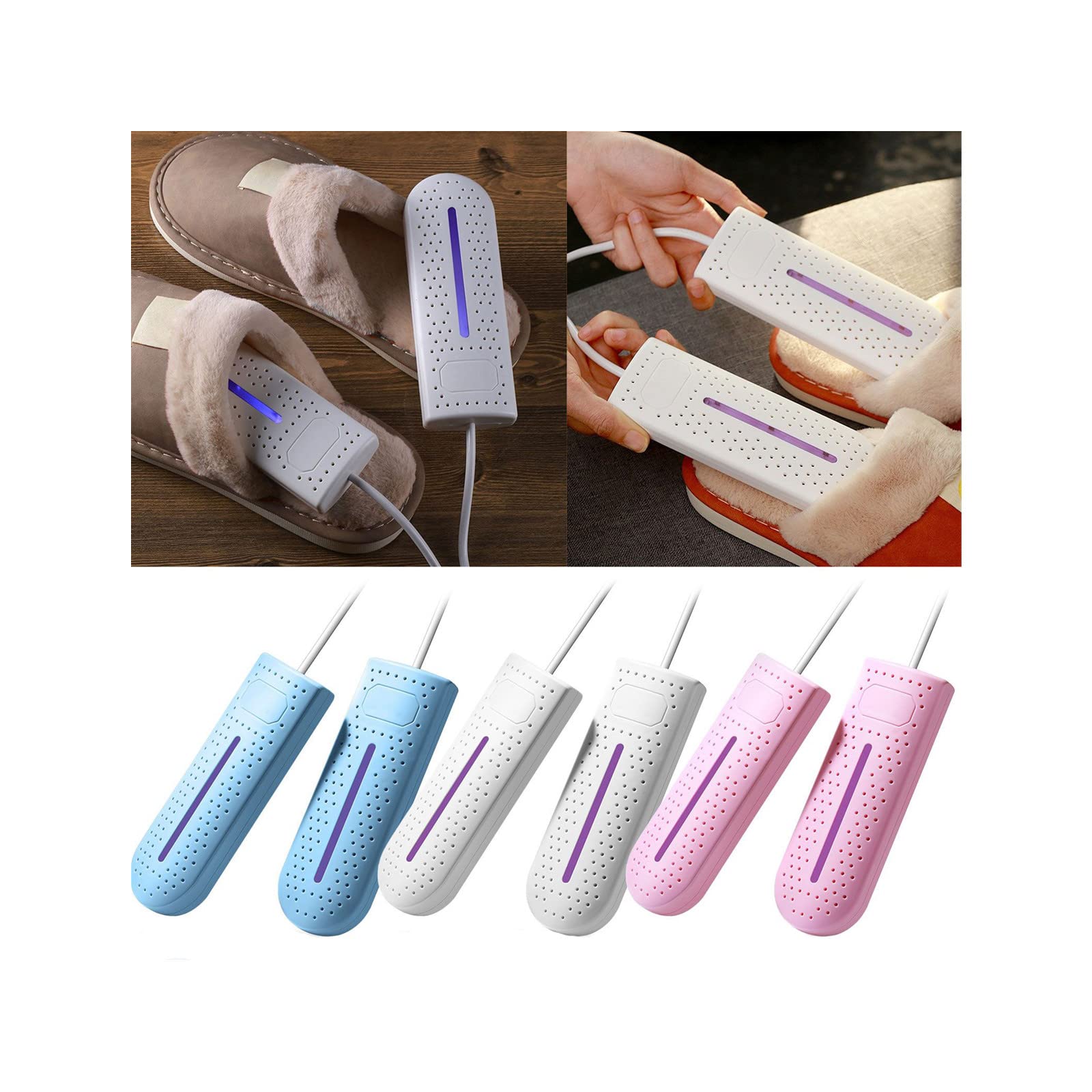 YUUAND Shoe Dryer and Warmer with UV Light Disinfection - Portable Footwear & Sock Dryer for Home, Gym, Travel - Fast Drying & Odor Elimination (Blue, One Size) - Perfect for Athletes, Hikers & Winter Use