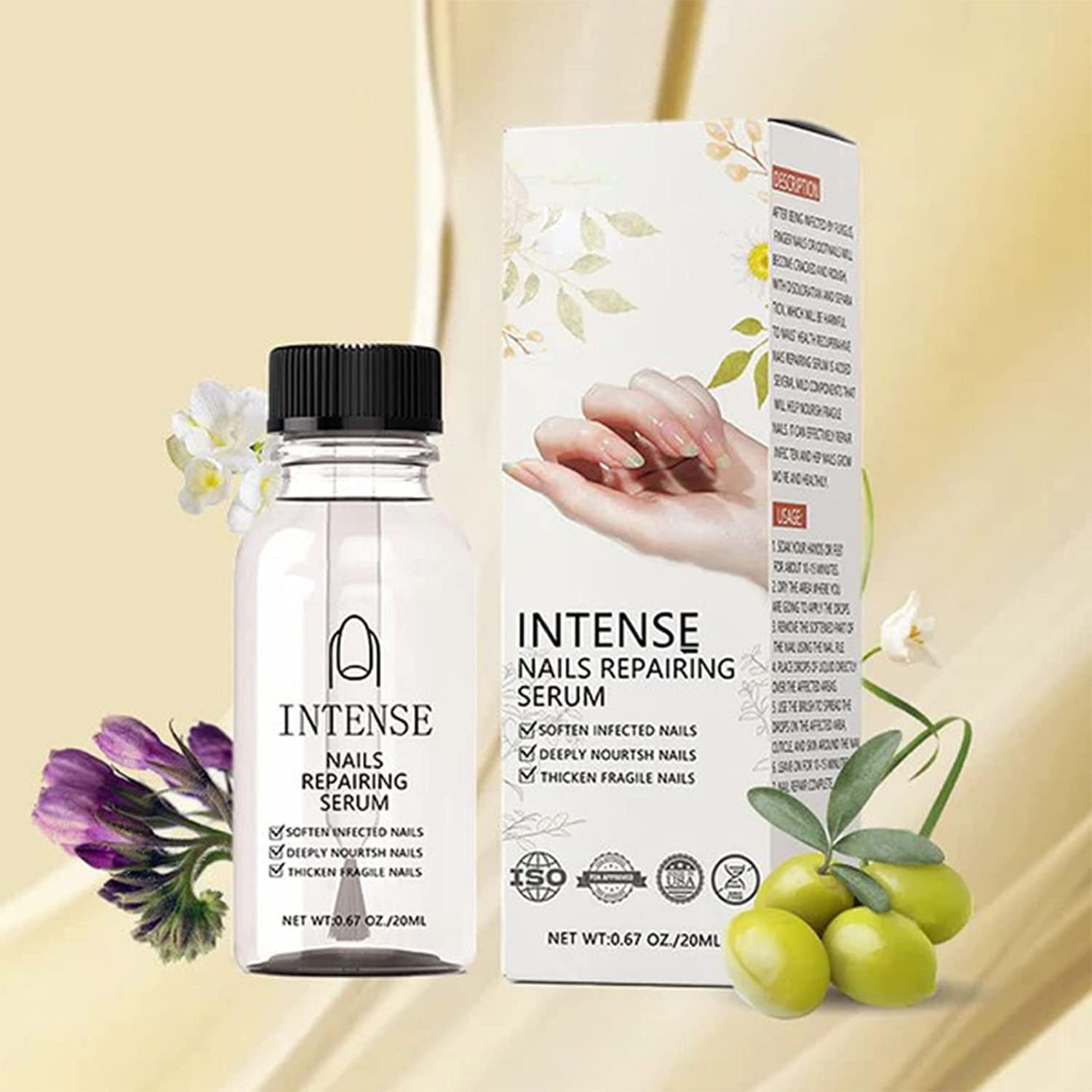 NailGro Intense Nail Growth & Strengthening Serum - Fast-Acting Nail Repair Treatment for Stronger Nails in 7 Days - Perfect for Weak, Brittle Nails & Nail Care Routine (1PC)