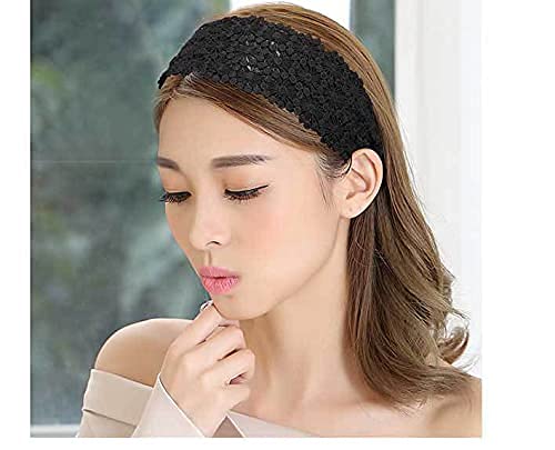 DORIS&JACKY Women's Fashion 2.5 Inch Wide Lace Headbands with Teeth - 5 Pack Elastic Hair Bands for Women & Girls - Perfect for Weddings, Parties & Everyday Styling