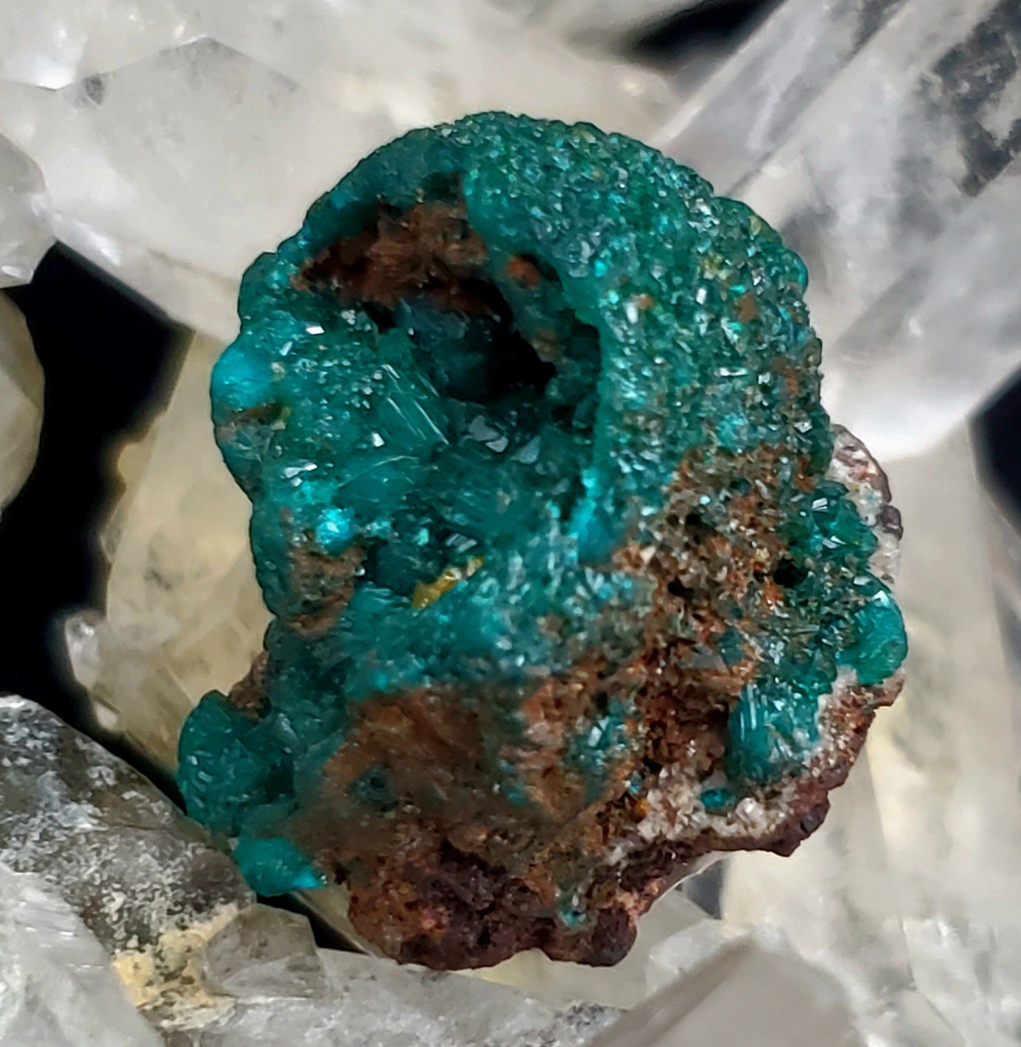 Natural Dioptase Crystal Specimen - Rare Green Mineral for Collectors, Healing & Home Decor | Perfect for Display, Meditation & Energy Work