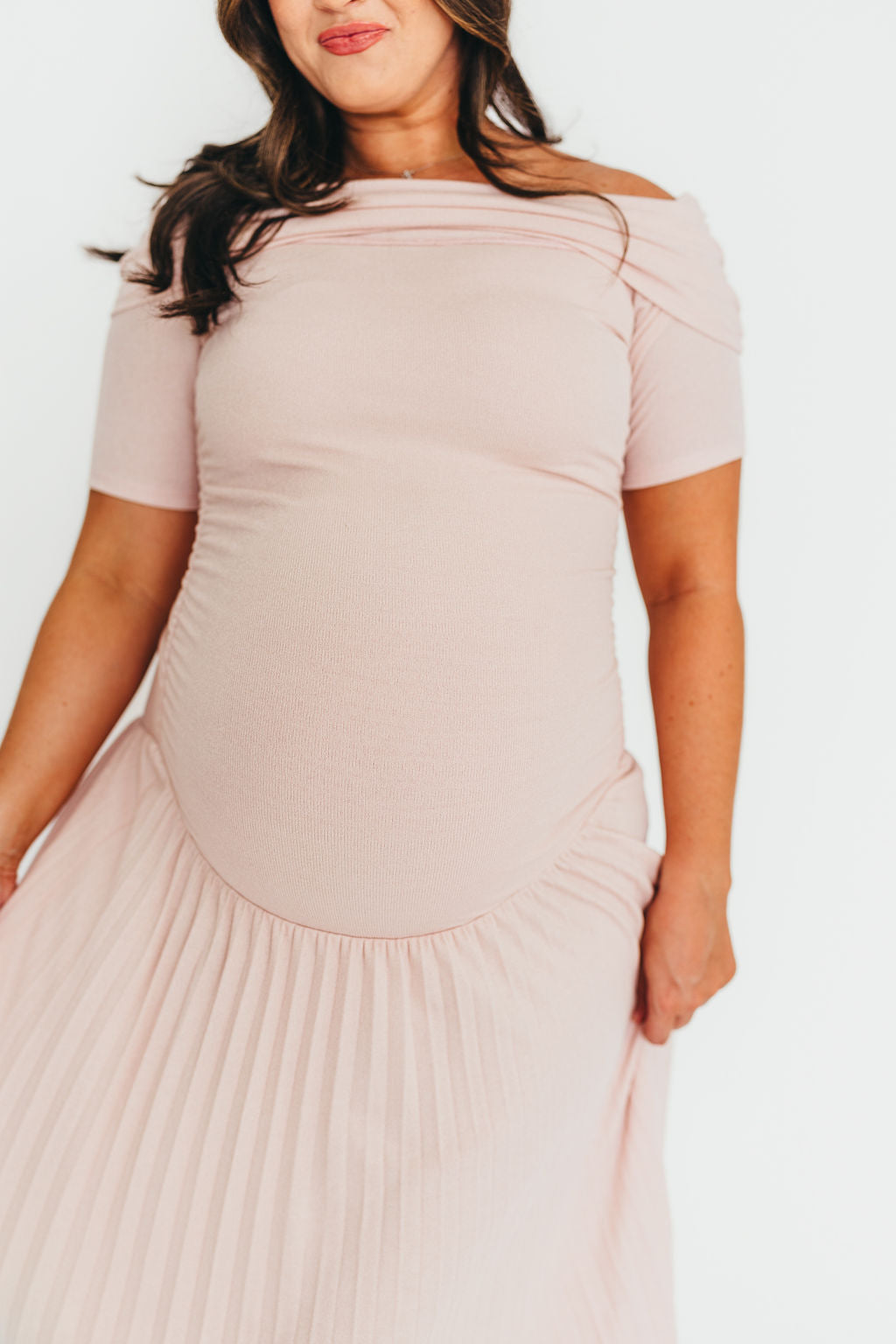 Lennox Maxi Dress for Women - Elegant Dusty Pink Flowy Long Dress for Summer, Beach, Wedding & Special Occasions