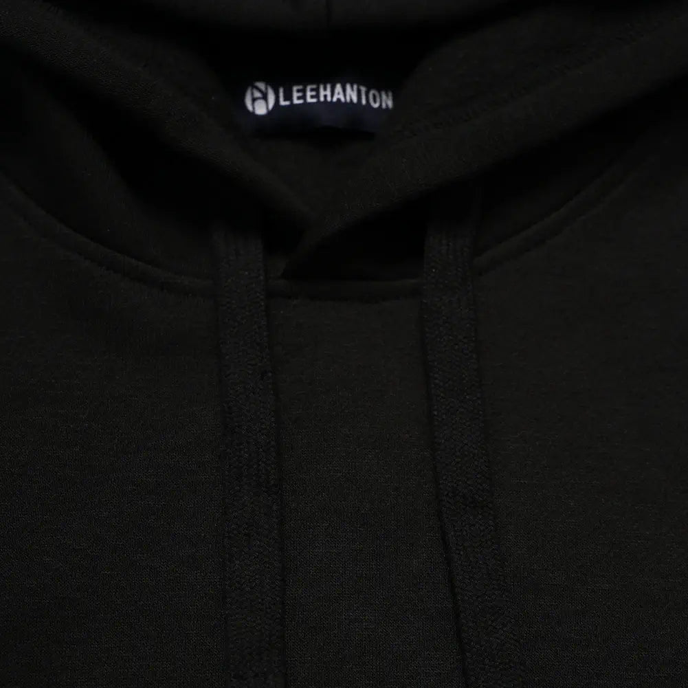 Solid Color Black Hoodie for Men & Women - Soft Cotton Pullover Sweatshirt for Casual Wear, Gym, and Outdoor Activities
