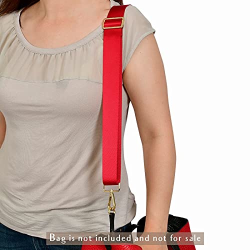 Cherry Red Guitar Style Replacement Strap for Bags & Purses - Adjustable Shoulder Strap for Handbags, Totes, and Crossbody Bags (Perfect for Travel, Shopping, and Everyday Use)