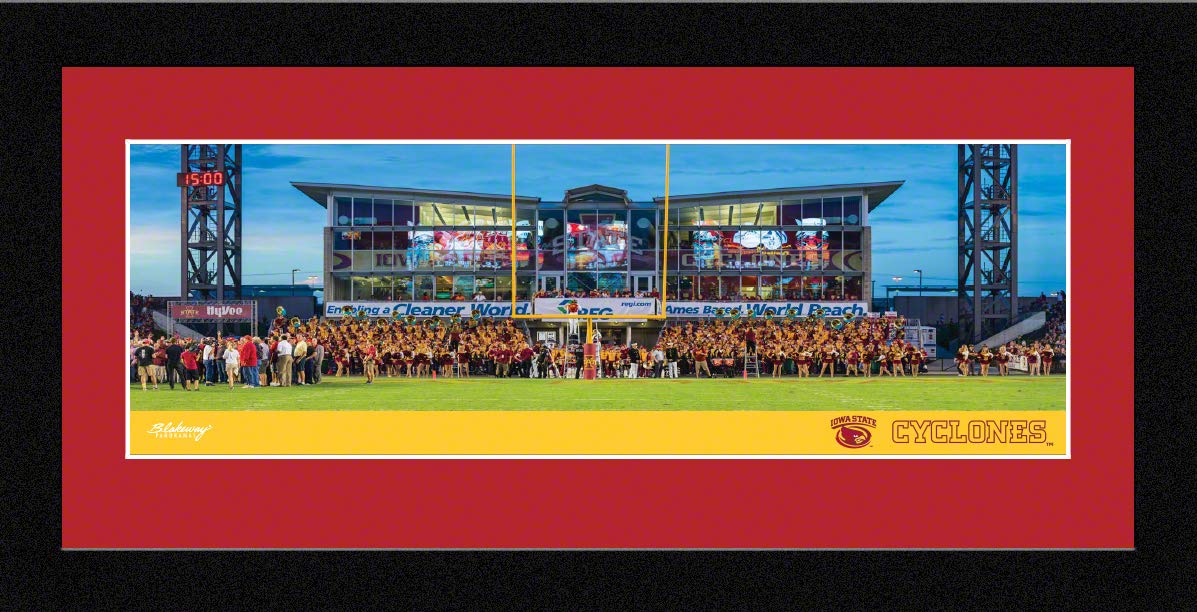 Iowa State Cyclones Football Framed Panoramic Picture - Vintage Sports Wall Art for Game Room, Man Cave, or Office Decor