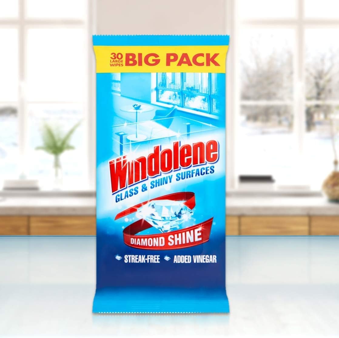 **Windolene Glass & Shiny Surface Cleaning Wipes - Pack of 3 | Streak-Free Window Cleaner for Windows, Mirrors, Cars & More | Perfect for Home, Office & Auto Glass Care**