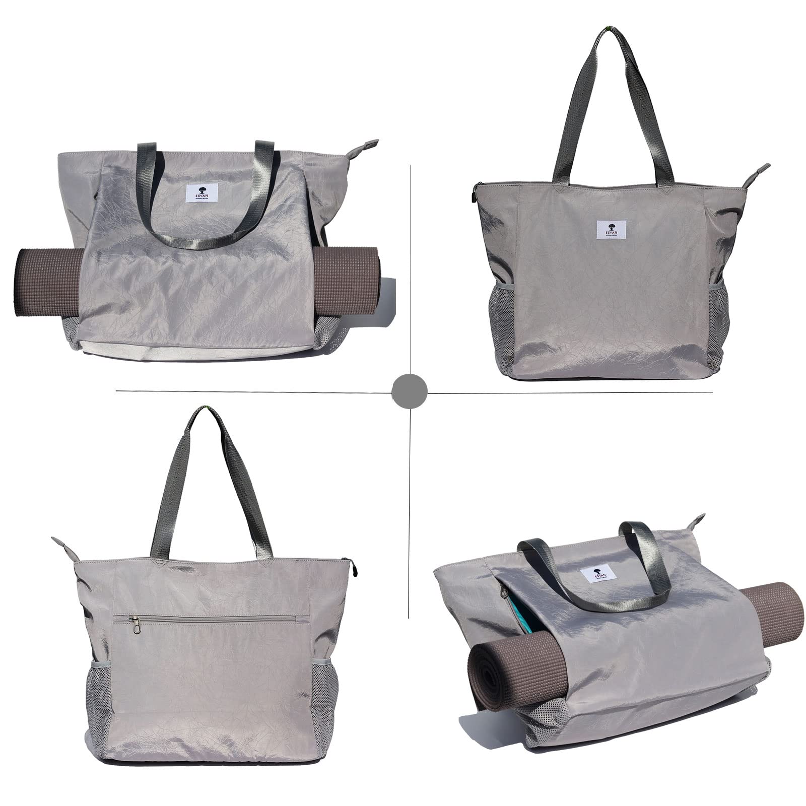ESVAN Yoga Mat Bag - Premium Tote Carrier with Shoulder Strap for Yoga, Pilates, Gym, Travel & Beach - Perfect for Workouts, Office Commute & Fitness Accessories Storage