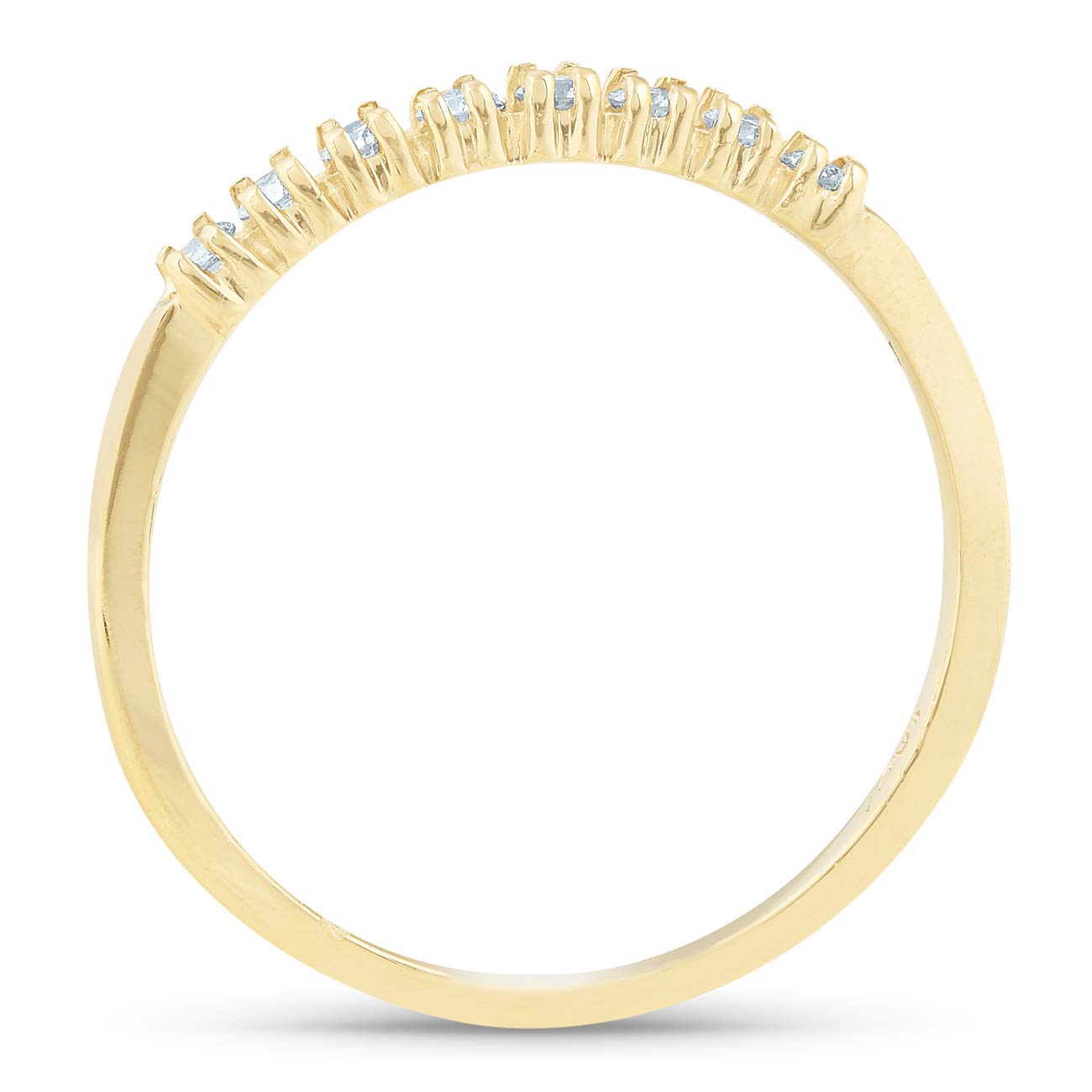 10K Yellow Gold Diamond Ring for Women - Elegant Wedding, Engagement & Anniversary Jewelry Gift