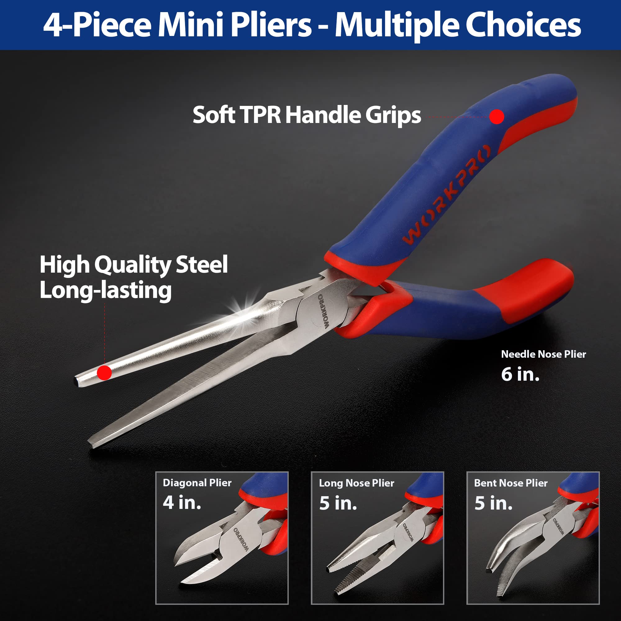 WORKPRO 33-Piece Precision Repair Tool Kit with Pliers, Screwdrivers, Craft Knife & Tweezers - Electronic Repair Tools for Laptops, Phones, Computers & Gaming Accessories - Perfect for DIY Repairs, Home Maintenance & Tech Enthusiasts