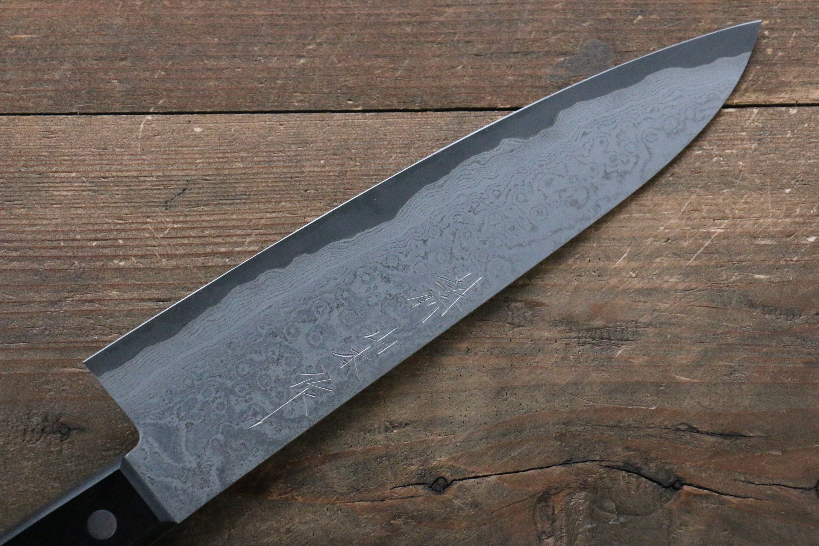 Premium Nao Yamamoto VG10 Black Damascus Gyuto Chef Knife 200mm - High Carbon Stainless Steel Blade with Black Pakka Wood Handle - Perfect for Sushi, Meat Cutting, and Professional Kitchen Use
