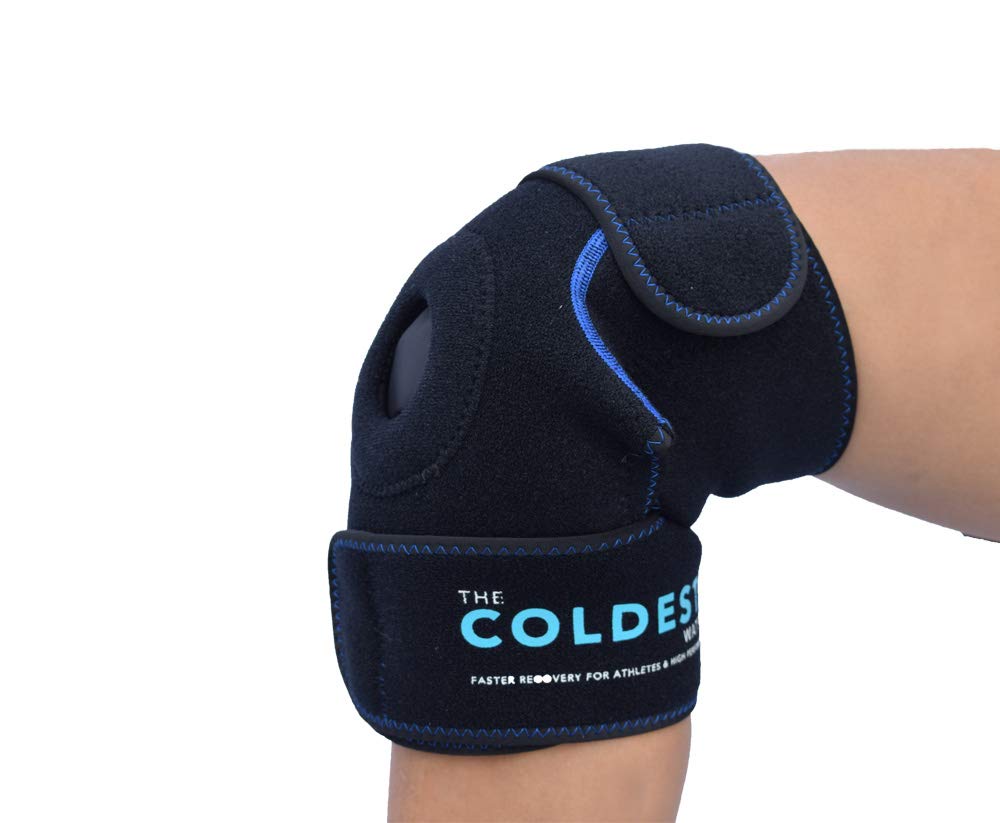 The Coldest Reusable Knee Ice Pack Wrap for Hot & Cold Therapy - Best Compression for Meniscus Tear, Injury Recovery, Bursitis Pain, Sprains, Swelling & Rheumatoid Arthritis - Ideal for Sports, Post-Surgery & Daily Pain Relief