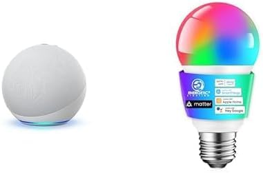 Echo Dot (4th Gen) with Smart Color Bulb - Voice Control, Alexa Enabled, Energy Efficient LED for Home, Office & Party Lighting