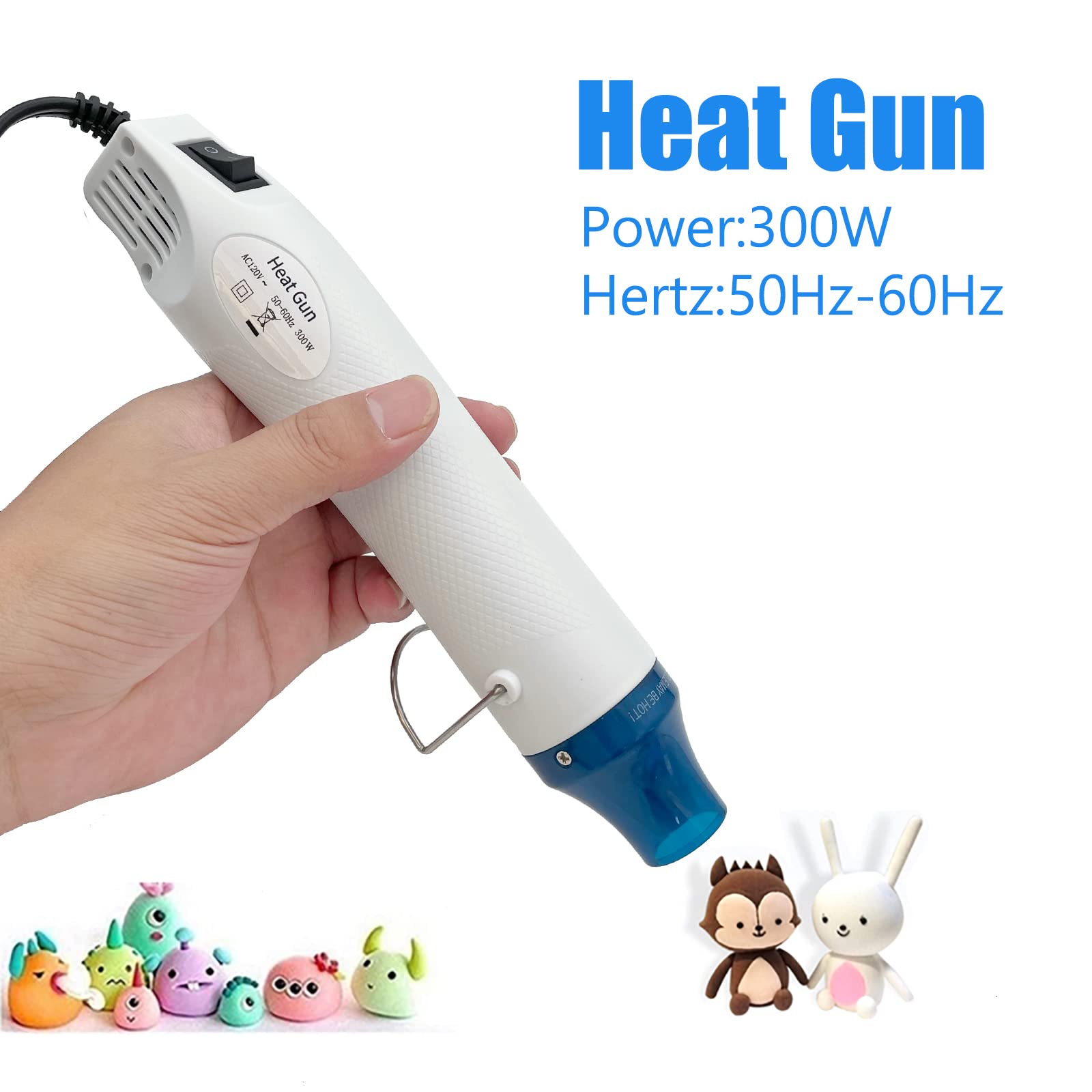 Mini Heat Gun for DIY Crafts - Portable Hot Air Gun Tool for Embossing, Shrink Wrapping, Drying Paint - Perfect for Home Projects, Jewelry Making & Electronics Repair