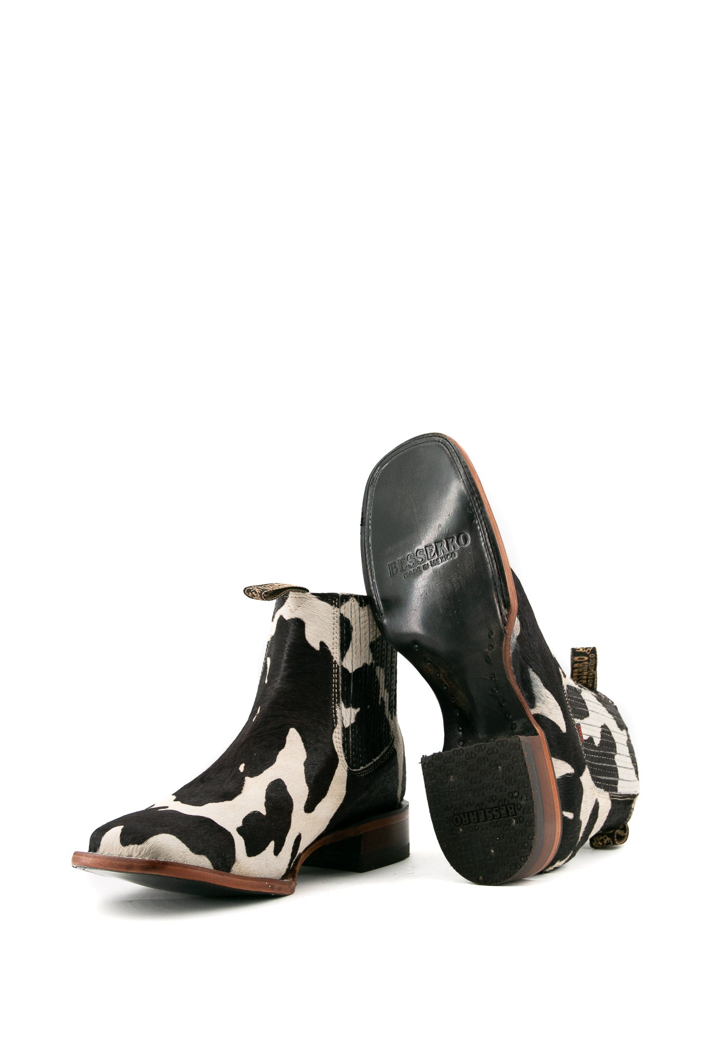 Men's Bessero Genuine Cowhide Leather Square Toe Ankle Boots - Comfortable Casual & Work Boots for Outdoor, Hiking, and Daily Wear