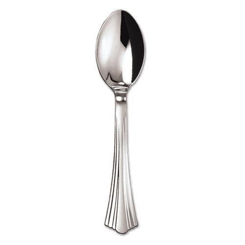 WNA Reflections Heavyweight Plastic Utensils Set - Durable 12-Piece Silverware for Parties, Picnics & Outdoor Dining (Model WNA 620155) - Perfect for BBQs, Camping & Catering Events