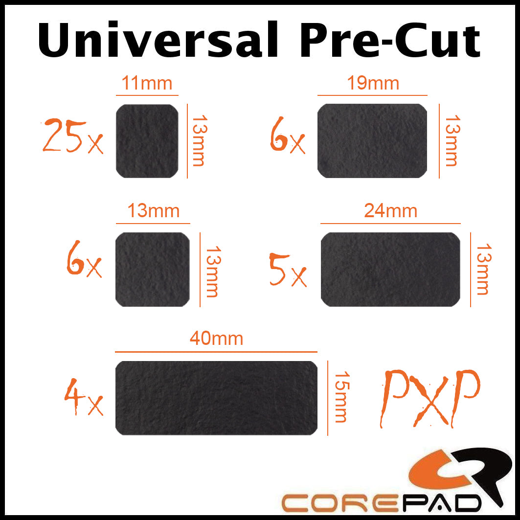 Corepad PXP Grips - Universal Pre-Cut Gaming Mouse Skins for Enhanced Control - Perfect for FPS, MOBA, and Esports Gaming