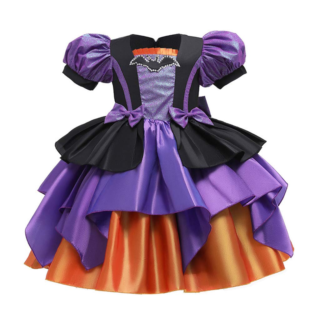 **Pumpkin Princess Toddler Halloween Dress - Baby Girls Costume for Halloween Party, Pageant, Birthday & Cosplay - Adorable Fancy Gown for Dress-Up & Photo Shoots**