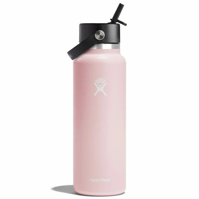 Hydro Flask 40oz Wide Mouth Water Bottle with Flex Straw Lid - Insulated Stainless Steel Vacuum Flask for Hiking, Gym & Outdoor Adventures
