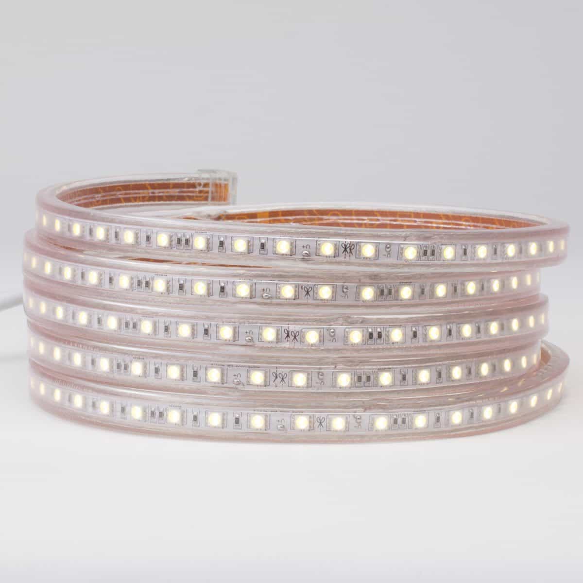 120V LED Strip Lights - Natural White (4000K) - Custom Length Cuts - Perfect for Home, Kitchen, Bedroom, and Office Lighting Decor