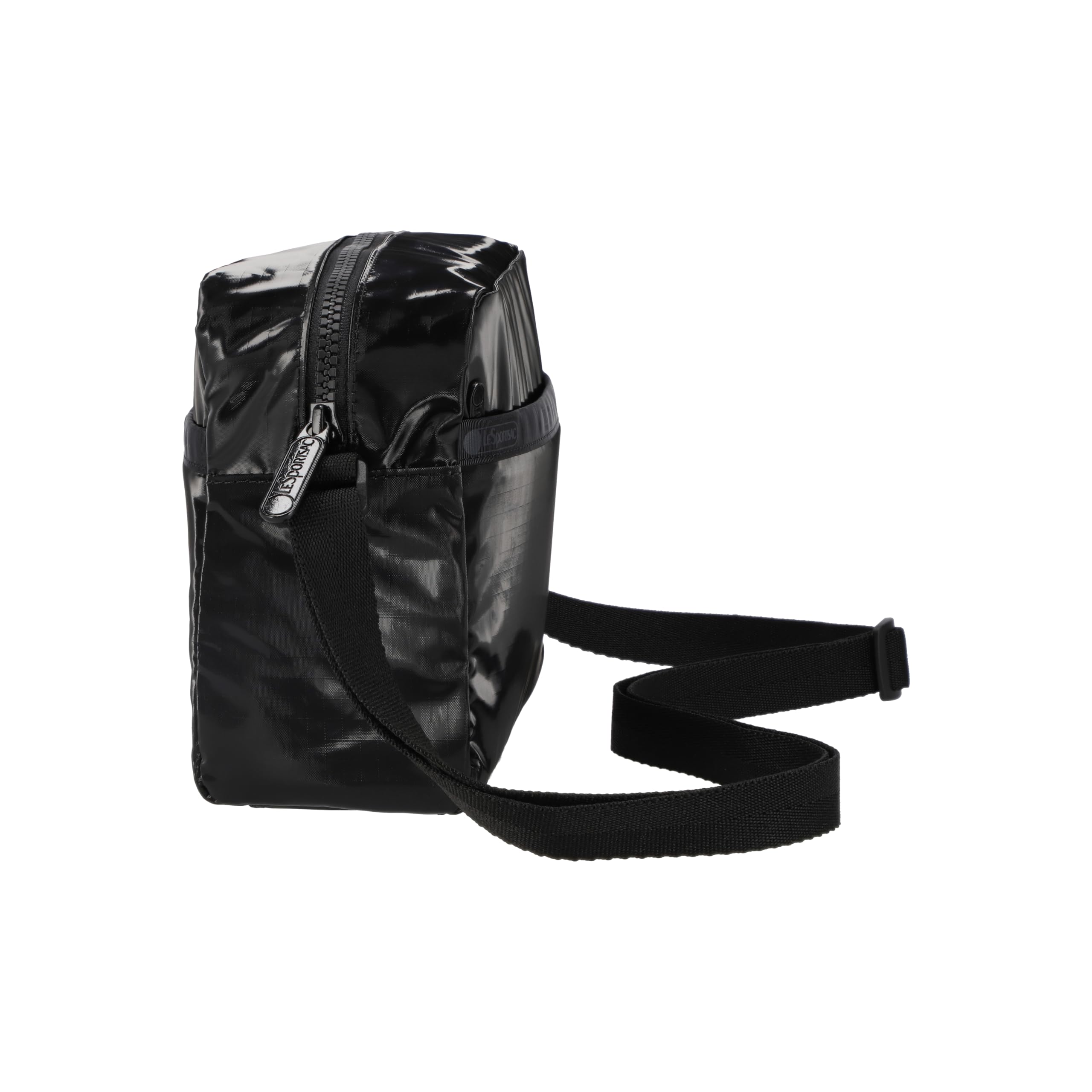 LeSportsac Daniella Crossbody Bag - Stylish Black Shine Shoulder Purse for Women | Perfect for Travel, Work & Everyday Use