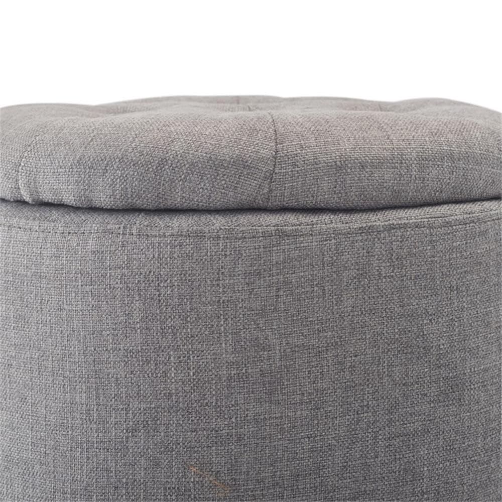 Finch Bennett Storage Ottoman with Lift Top - Gray Fabric Upholstered Bench Seat for Living Room, Bedroom & Entryway - Multi-Functional Footrest & Hidden Storage Furniture