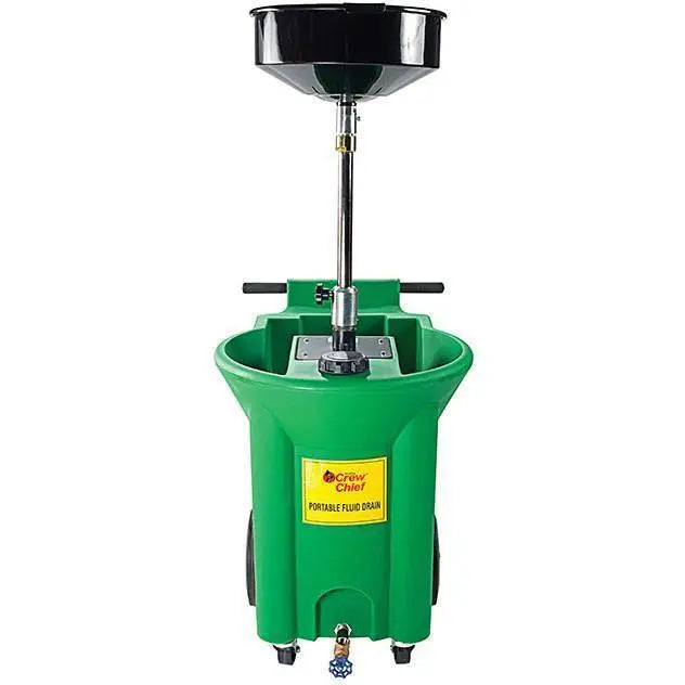JohnDow 22 Gallon Portable Poly Antifreeze Drain Pan - Heavy Duty Leakproof Automotive Fluid Drain Container for Oil Changes, Coolant & Transmission Fluid - Ideal for Home Garage & Professional Mechanics