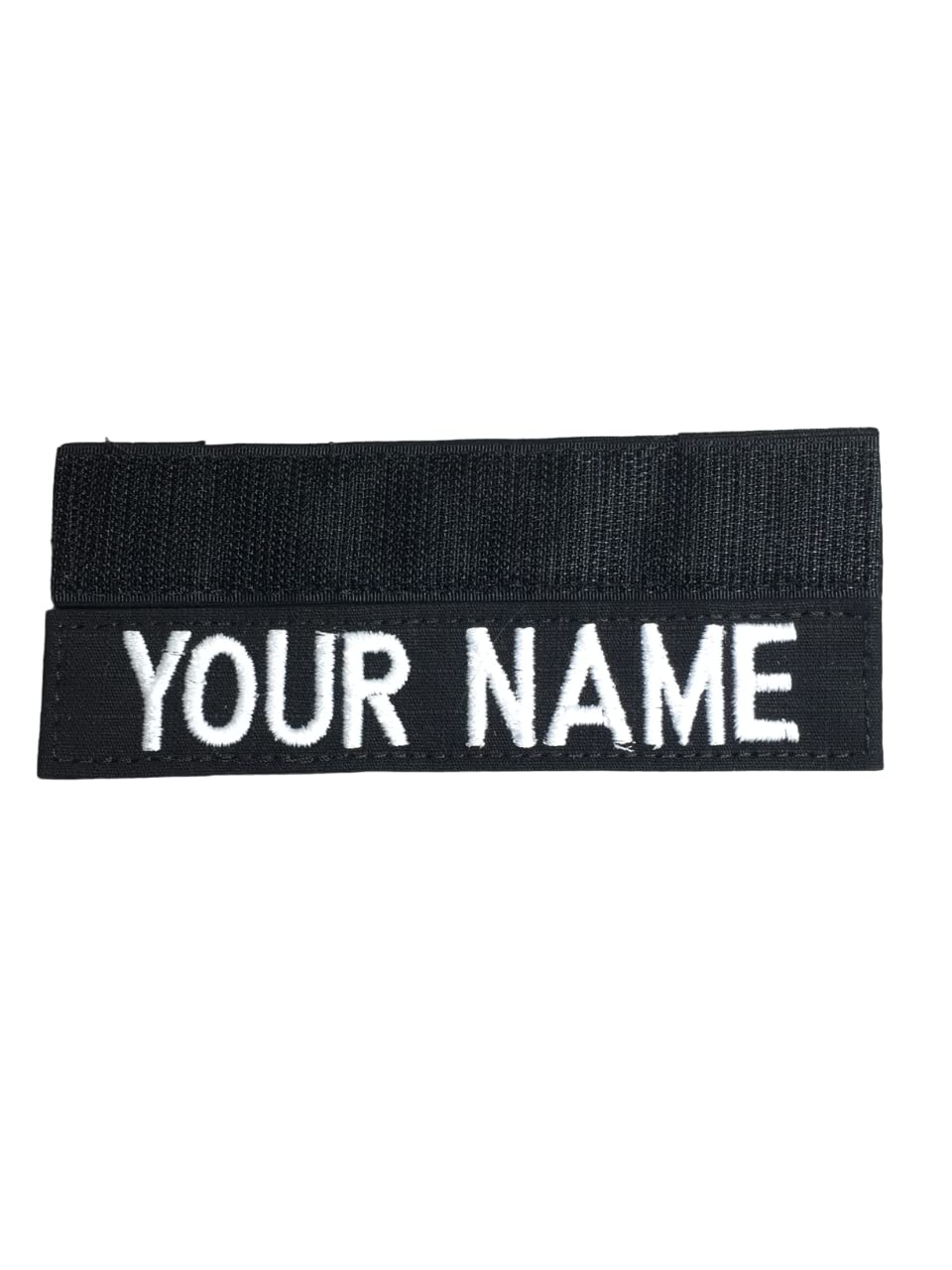 Customized Name Tape with Fastener - Military Branch Tape in Black for Uniforms, Jackets & Gear Labeling | Durable & Washable