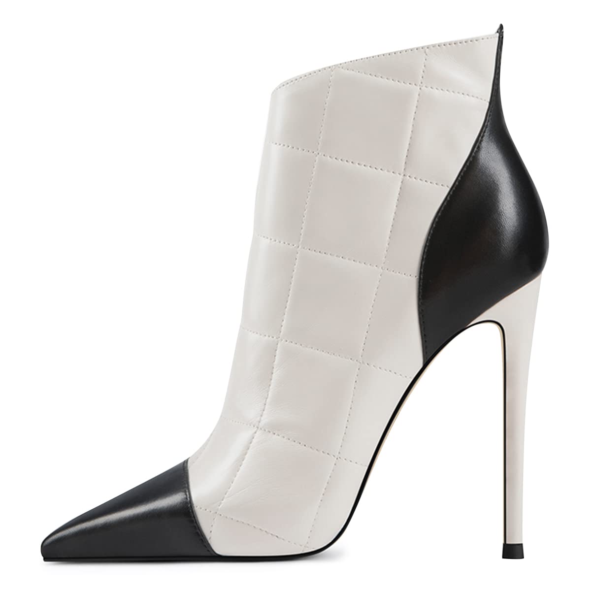 FSJ Women's Pointed Toe Stiletto High Heel Ankle Boots with Side Zipper - Dressy Party Shoes & Casual Walking Boots for Women (US Size 4-15) - Perfect for Night Out, Office Wear & Date Nights