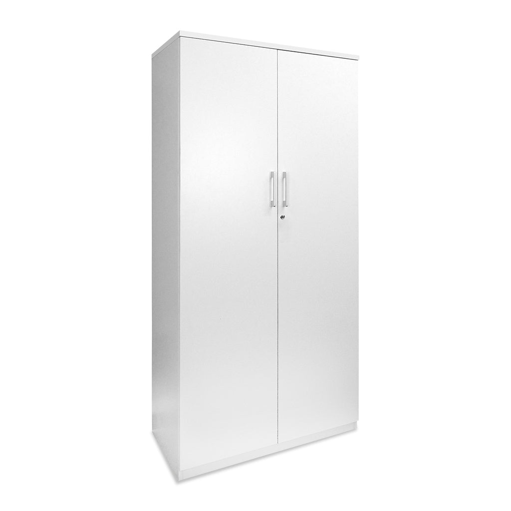 Mobel Sonic White 1800H Storage Cupboard - 3-Tier Organizer Cabinet for Bedroom, Bathroom & Kitchen - Space Saving Storage Solution for Home & Office Organization