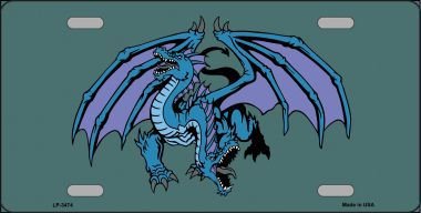 Smart Blonde LP-3474 Flying Dragon Novelty Metal License Plate - Unique Car Accessory for Motorcycle, Garage & Man Cave Decor