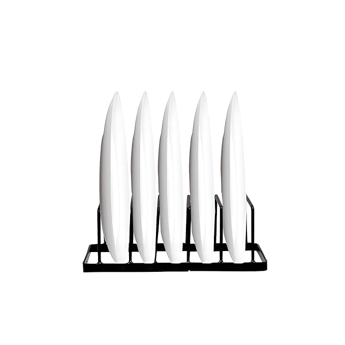 Zain Crafts Iron Dish Rack with Tiered Shelf - Black Standard Size Kitchen Sink Organizer with Suction Cups & Sponge Holder | Perfect for Small Spaces, Countertop Drying, and Kitchen Organization