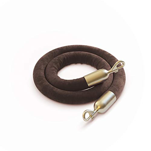 Brown Rope With Satin Brass Snap Ends