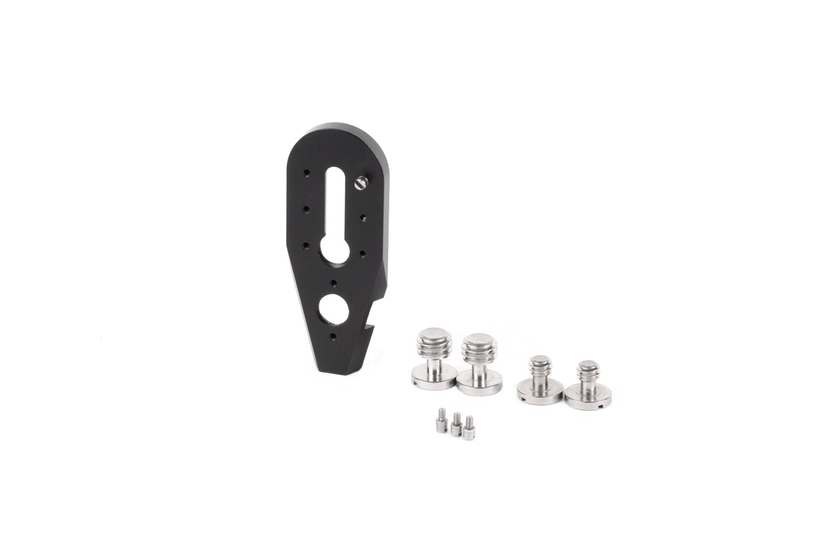 Offset V Lock Accessory Wedge with Screw Slot & ARRI 3/8-16 Mount - Perfect for Camera Rigging, Stabilizers and Film Production Equipment