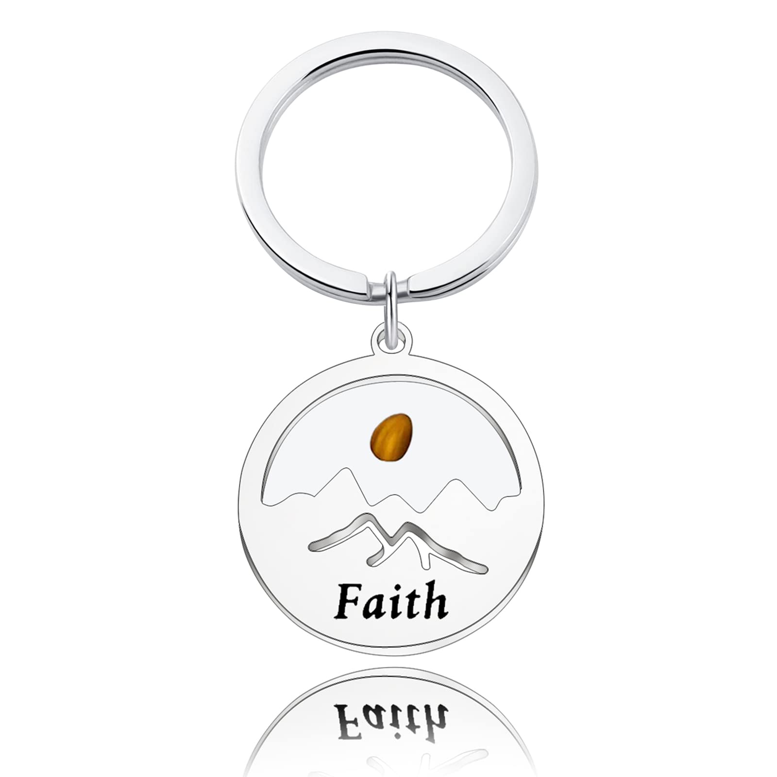 Mustard Seed Christian Jewelry - Inspirational Religious Gift for Women & Men, Faith Keychain with Bible Verse - Perfect for Baptism, Confirmation & Daily Encouragement