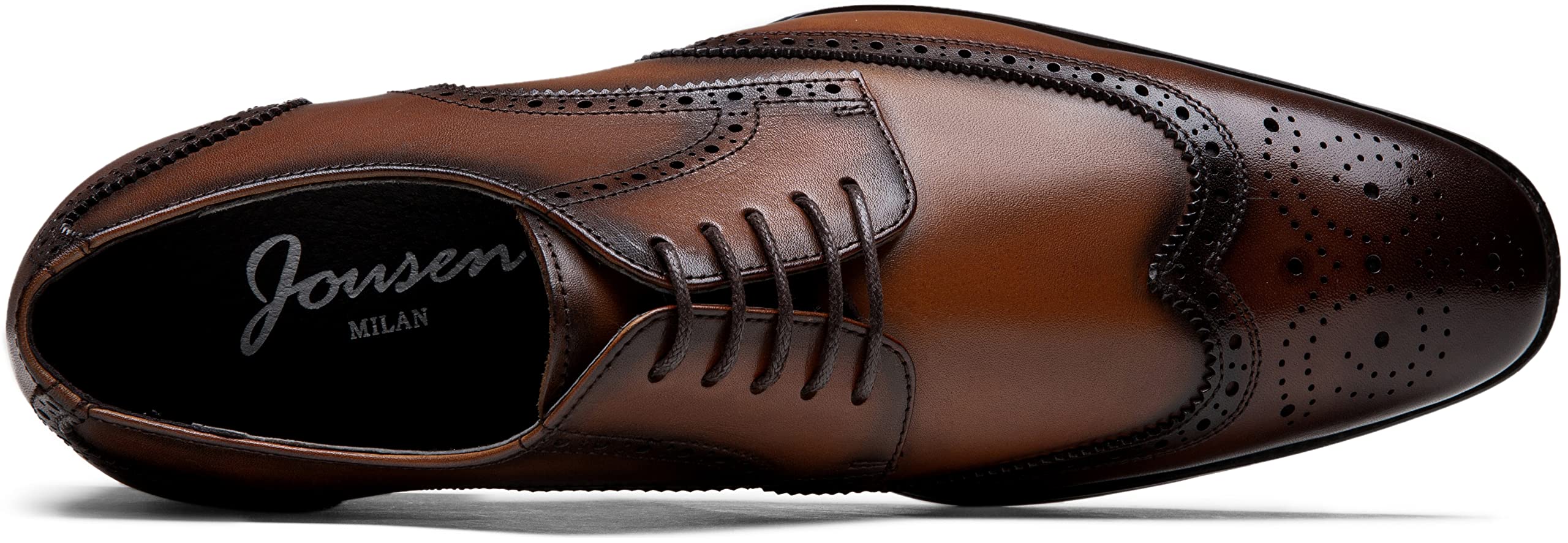 Premium Men's Leather Dress Shoes - Classic Oxford Derby Brogue Wingtip Business Formal Shoes for Men | Ideal for Office, Weddings & Special Occasions