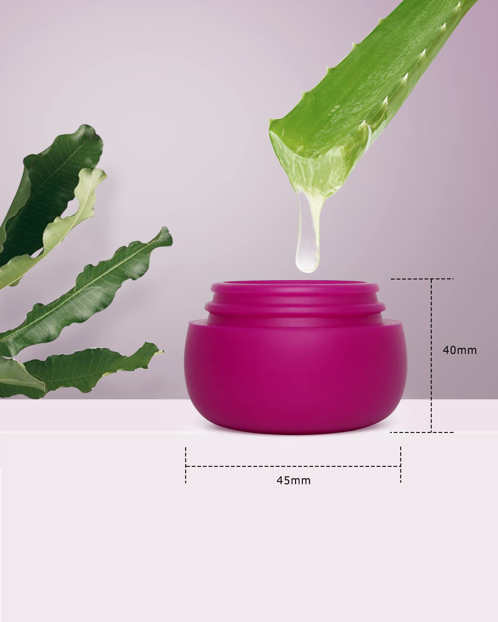 TSA Approved Leak-Proof Silicone Travel Containers for Toiletries - 4-Piece Set of Cream Jars for Cosmetic, Makeup, Face & Body Care | Perfect for Air Travel, Gym Bags & On-The-Go Essentials