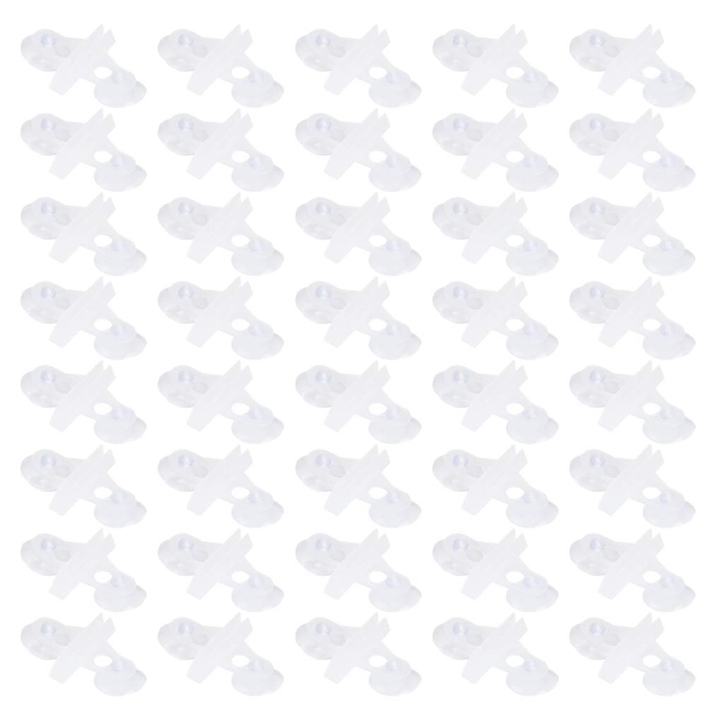 Zerodis 40Pcs Aquarium Divider Clips - PVC Fish Tank Separator for Breeding & Isolation