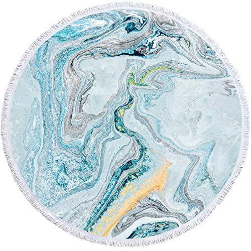 Soft Printed Round Microfiber Beach Towel & Shawl for Toddlers 1-3 Years | Summer Beach Toys & Accessories for Kids | Perfect for Pool, Sand Play, and Outdoor Family Vacations