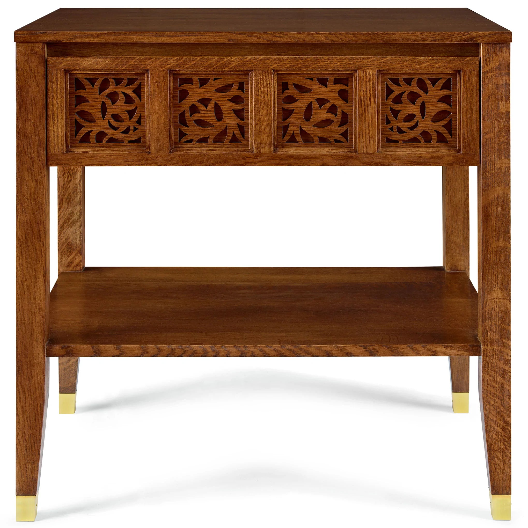 Surrey Hills Open Nightstand with Wood Top - Modern Bedside Table for Bedroom, Living Room, or Office - Stylish Storage Solution for Books, Lamps & Essentials