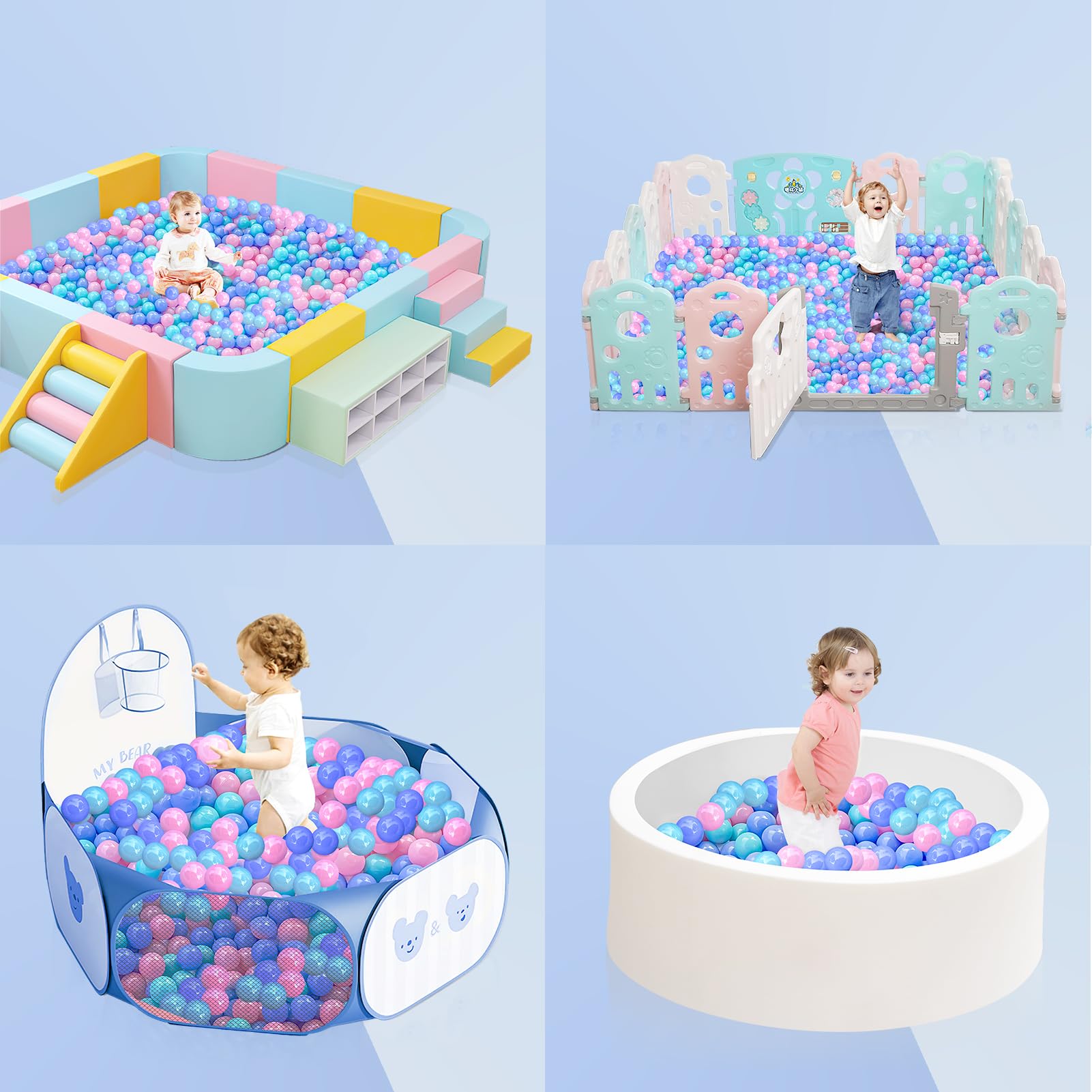 100 Non-Toxic Ball Pit Balls for Toddlers & Kids - Phthalate & BPA Free, Crush Proof 2.16