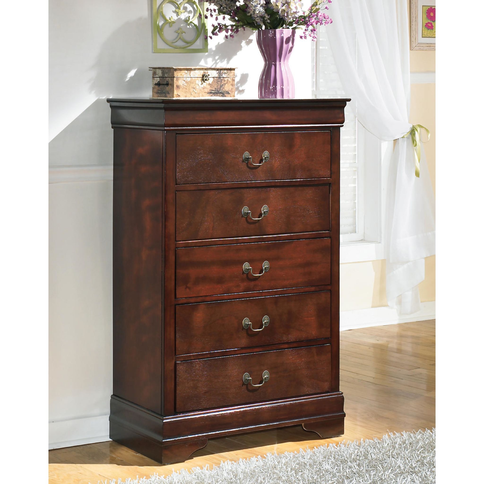 Alisdair Dark Brown Wooden Chest - Stylish Storage for Bedroom, Living Room & Office Organization