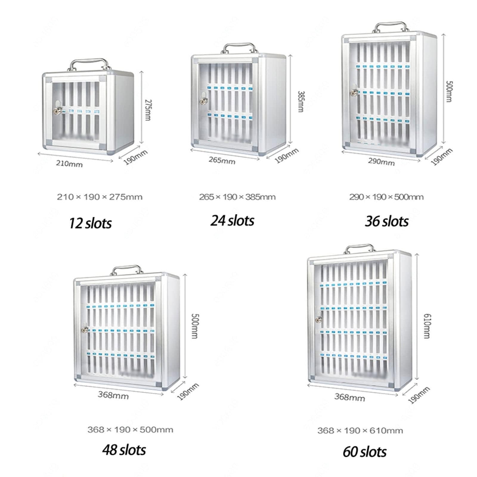Wall-Mounted Cell Phone Storage Locker with Safety Lock - 12 Slot Organizer for Classroom & Office Use | Portable Handheld Design for Easy Transport | Perfect for Schools, Meetings & Shared Workspaces