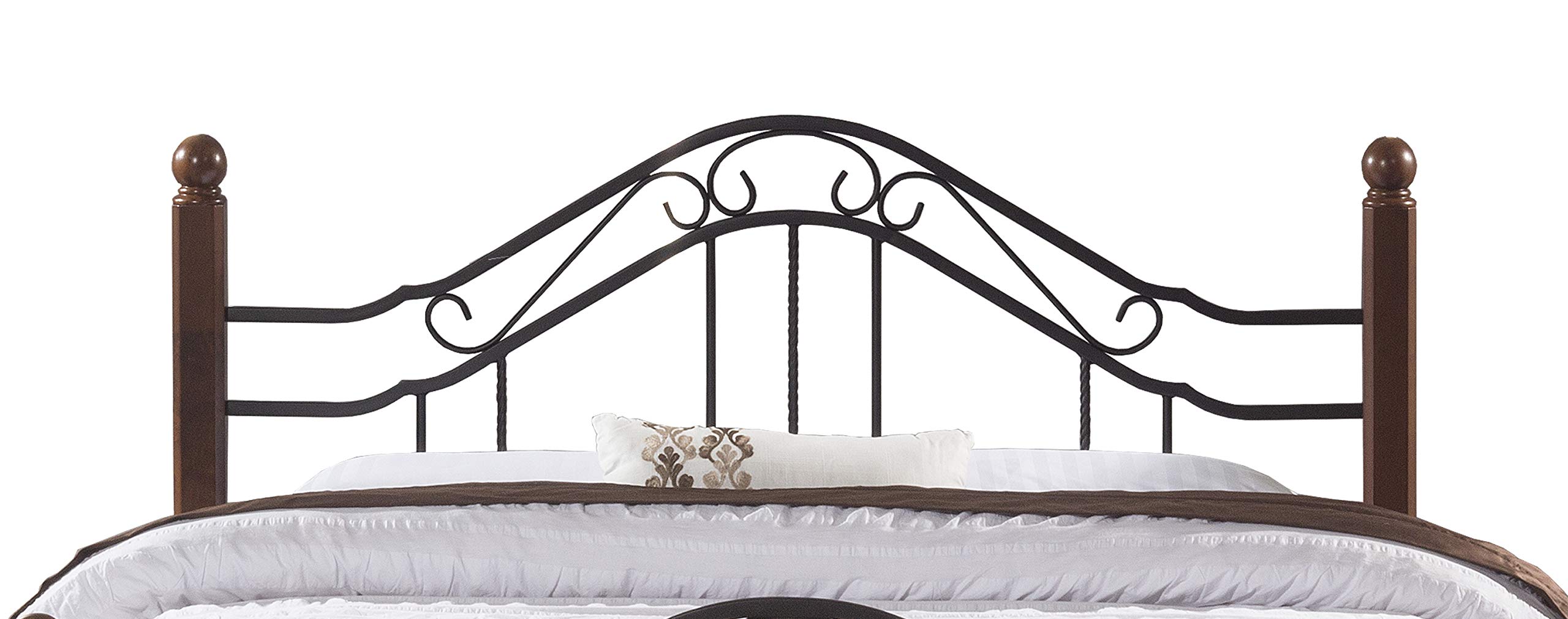Hillsdale Furniture Madison Upholstered King Size Headboard - Textured Black Fabric for Modern Bedroom Decor