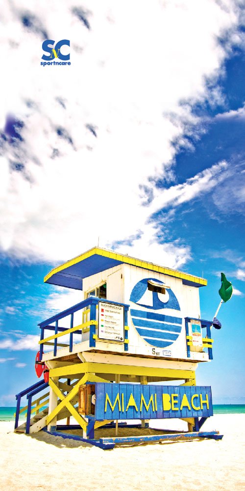 Premium Sport N Care Beach Towel 32x60 Inches - Soft Quick-Dry Lifeguard House Design for Pool, Beach & Outdoor Activities