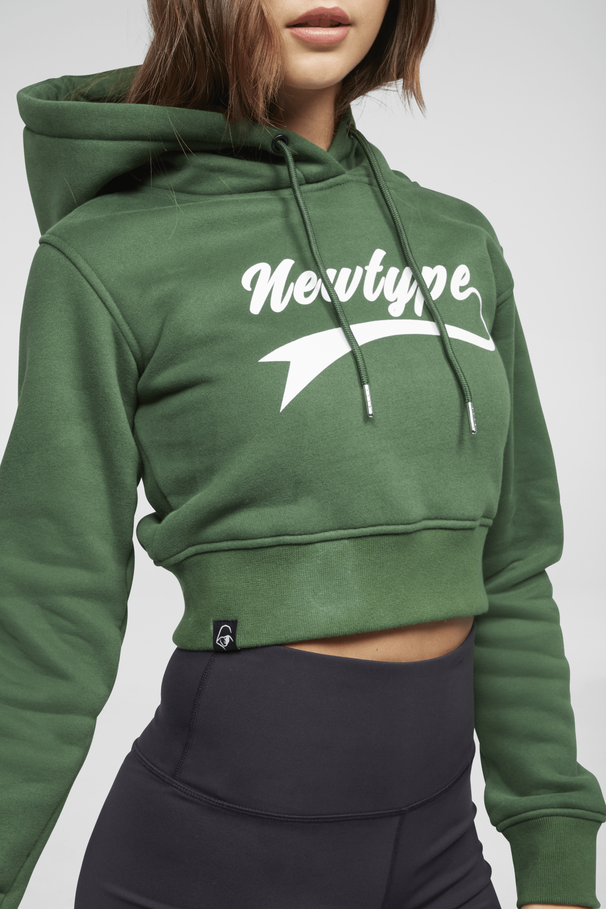 Dynamic Cropped Hoodie for Women - Army Green | Trendy Streetwear & Casual Outfit Essential | Perfect for Gym, Running & Everyday Wear
