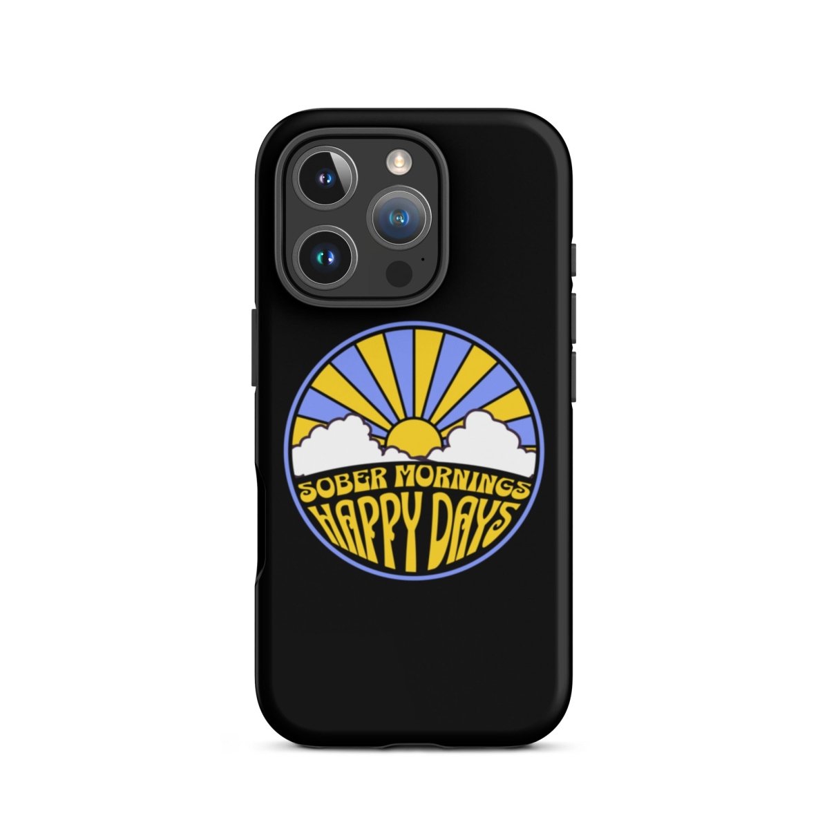 Tough iPhone® Case for Protection - Durable & Stylish for Sober Mornings & Happy Days | Perfect for Daily Use, Work & Outdoor Activities